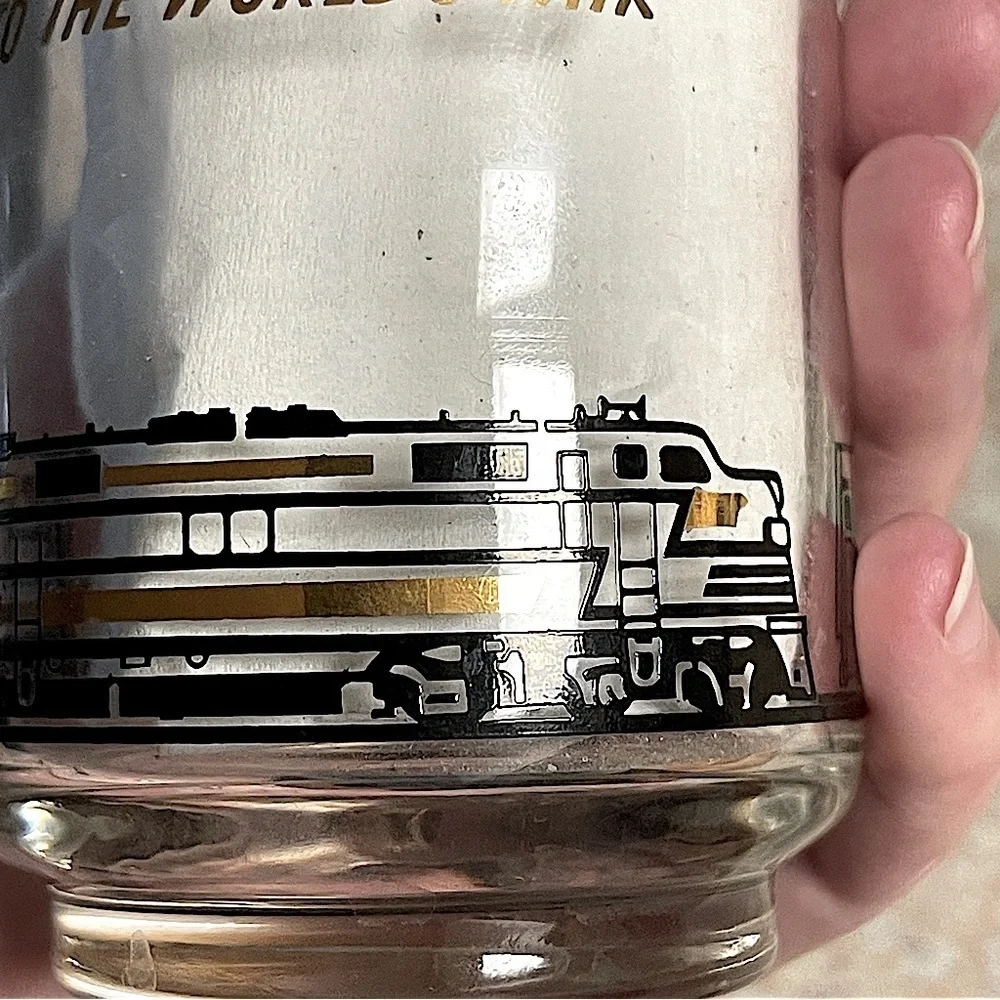 New York World's Fair Glasses 1964-1965 New York Central Train System Set of 6